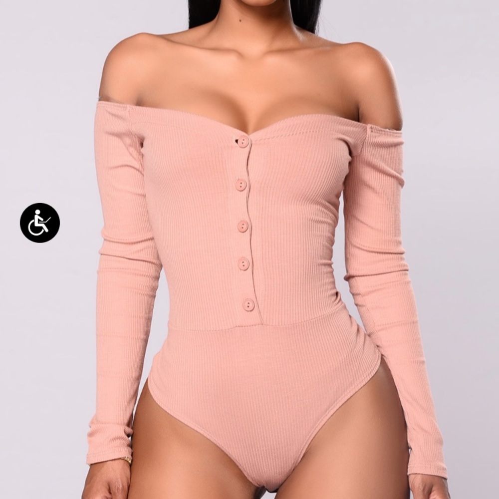 FashionNova Fool in Love Off Shoulder Bodysuit
